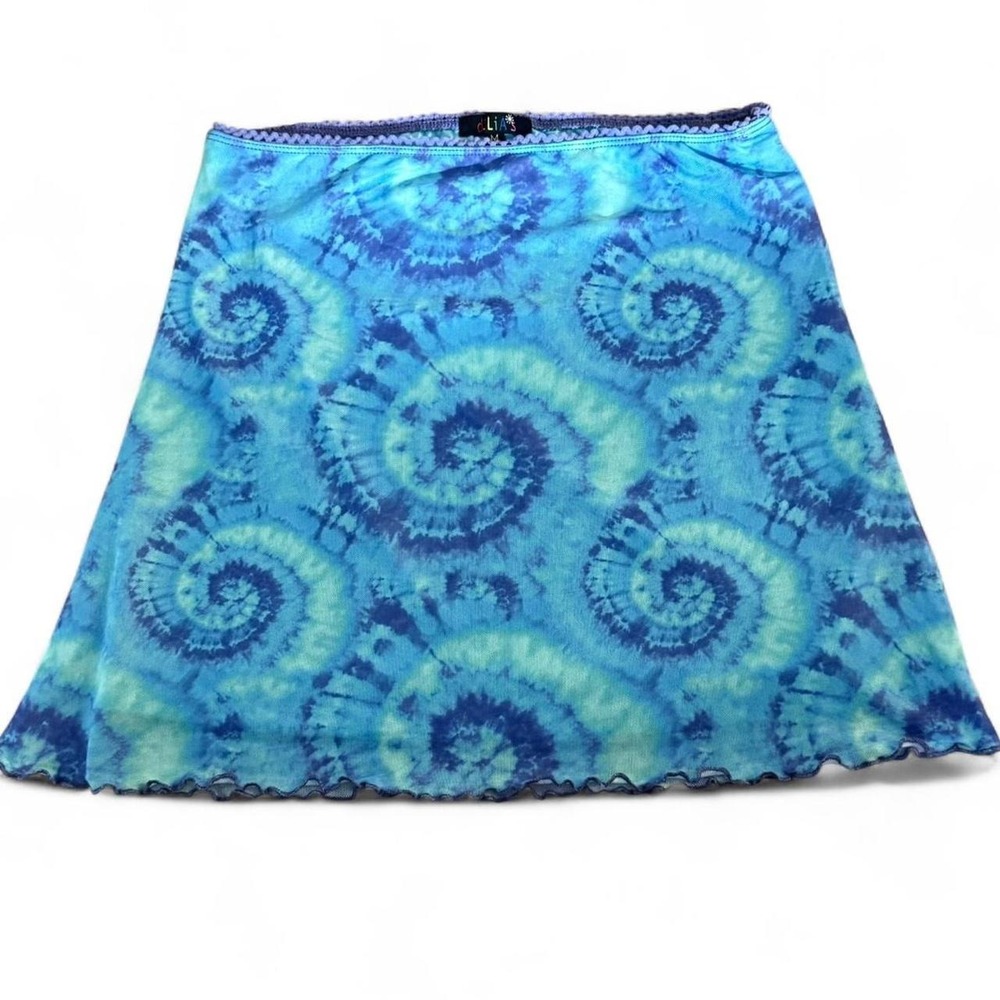 Y2K Delia's Micro Mesh Stretchy Sz M Mall Core Festival Summer 2000s Tie Dye